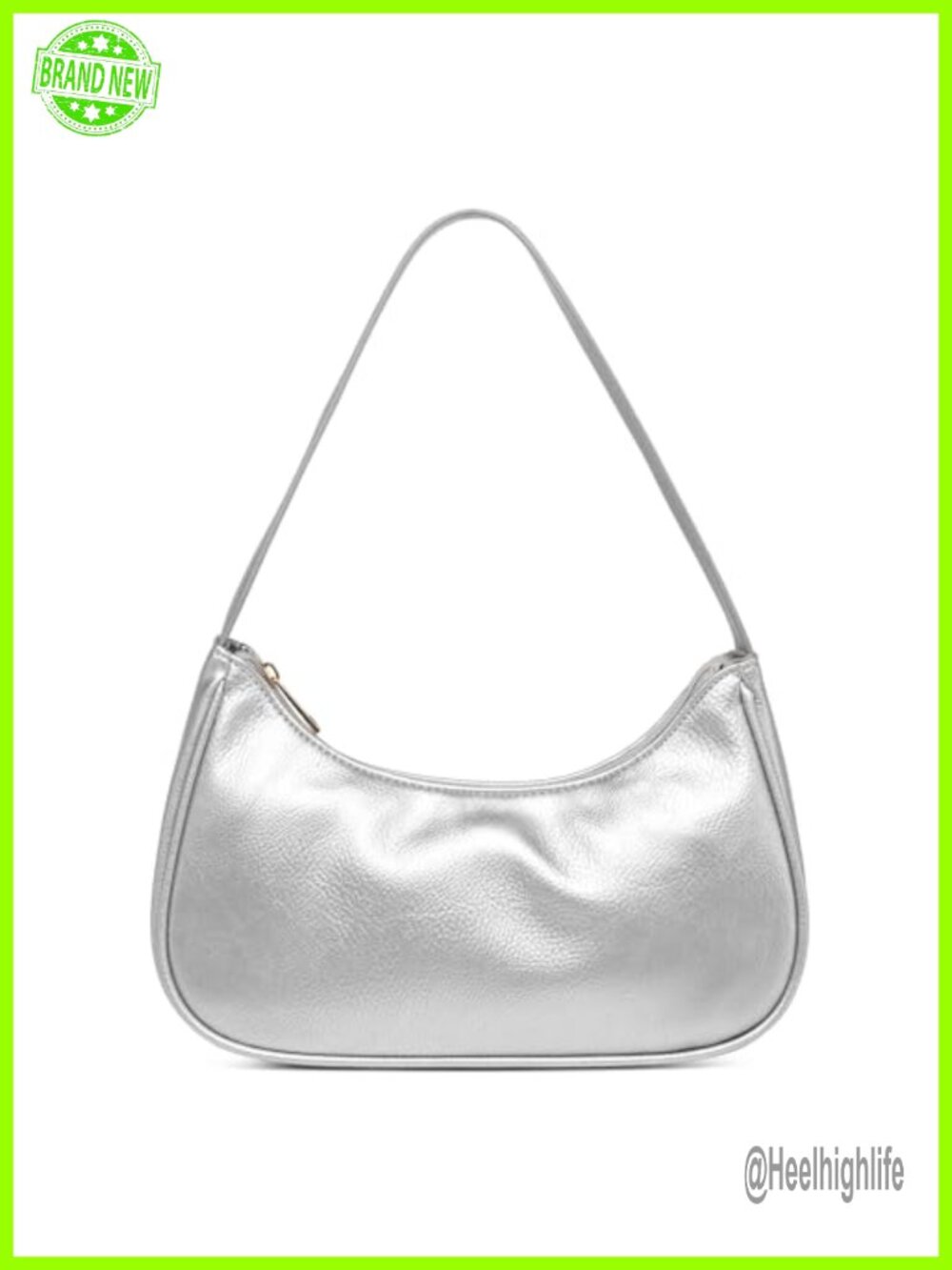 Vegan Leather Hobo Shoulder Bag Sling Tote Retro Clutch Purse Zipper Closure